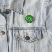 Green Giraffe Print Pattern Button (In situ)