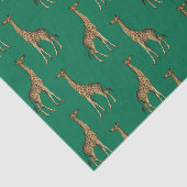 Green Giraffe Wildlife Tissuepapier (Detail)