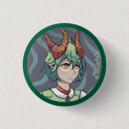 Green Girl, anime, cartoon Ronde Button 3,2 Cm