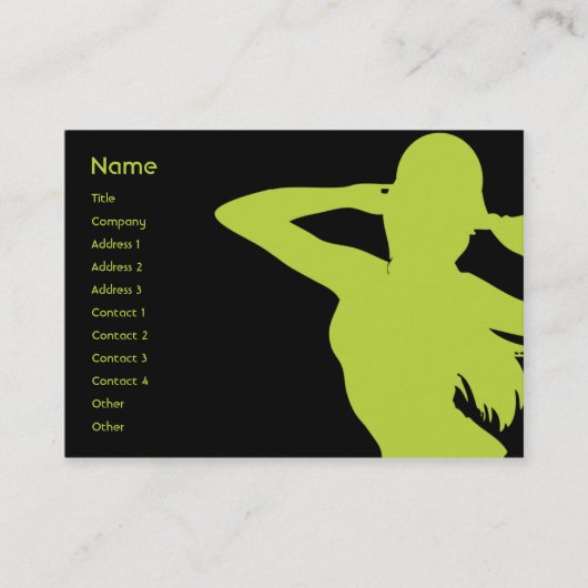 Green Girl - Chubby Visitekaartje (Voorkant)