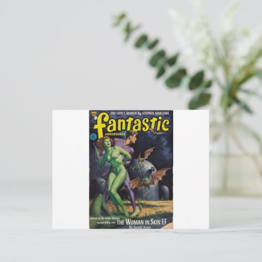 Green Girl vs Duck Bats Briefkaart (Staand voorkant)