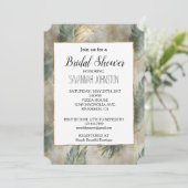 Green Glam Chic Gold Tropical Leaves Vrijgezellenf Kaart (Staand voorkant)