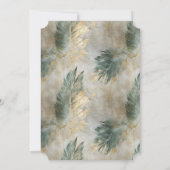 Green Glam Chic Gold Tropical Leaves Vrijgezellenf Kaart (Achterkant)