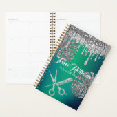 Green Glam Glitter Hair Salon Planner (Display)