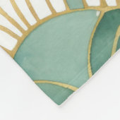 Green Glam Gold Abstract Fleece Deken (Hoek)