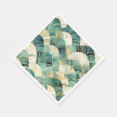 Green Glam Gold Abstract Servet (Hoek)