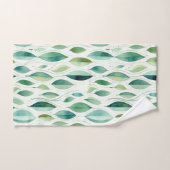 Green Glam Gold Bladeren Abstract Bad Handdoek (Handdoek)