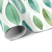 Green Glam Gold Bladeren Abstract Cadeaupapier (Rol Hoek)