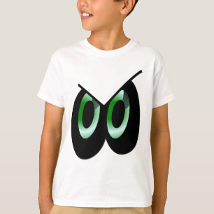Green Glare Cartoon Eyes T-shirt
