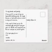 Green Glitter, 100e verjaardag Dank u Briefkaart (Achterkant)