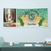 Green Glitter 40e verjaardag & ballonnen Spandoek (Beurs)