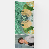 Green Glitter 90e verjaardag & Banner Balen (Verticaal)