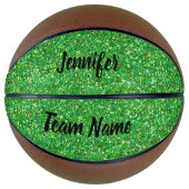 Green Glitter Basketball Basketbal (Voorkant)