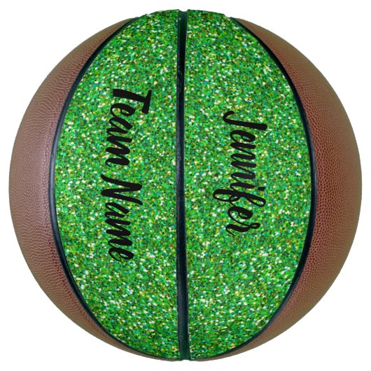 Green Glitter Basketball Basketbal (Verticaal)