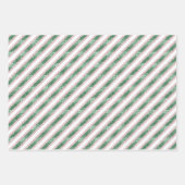 Green Glitter Blue Ornamenten Bows Christmas Inpakpapier Vel (Voorkant)