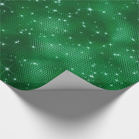 Green Glitter Cadeaupapier (Hoek)