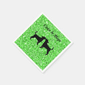 Green Glitter Cinco de Mayo Party Napkins Servet (Hoek)