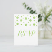 Green Glitter Confetti Response Briefkaart (Staand voorkant)