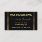 Green Glitter en Leopard Skin - Haarstylist Visitekaartje (Achterkant)