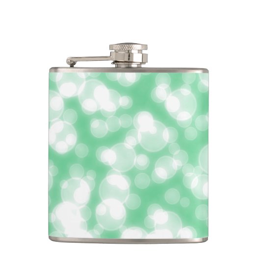 Green Glitter Faux folie Confetti Heupfles (Voorkant)