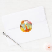 Green Glitter Feet Baby shower - Holografisch Ronde Sticker (Envelop)