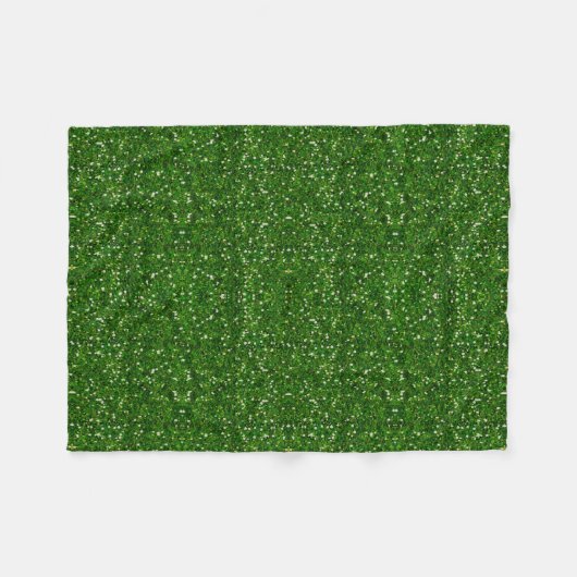 Green Glitter Fleece Blanket (Voorkant (Horizontaal))
