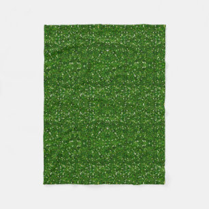 Green Glitter Fleece Blanket Deken
