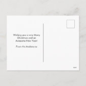 Green Glitter Foto Vrolijk Kerstfeest Feestdagenkaart (Achterkant)