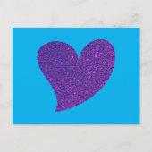 Green Glitter Heart Feestdagenkaart (Voorkant)