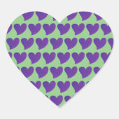 Green Glitter Heart Hart Sticker (Voorkant)