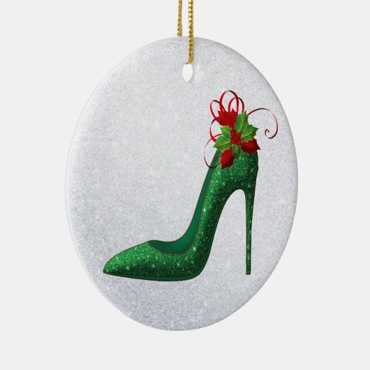 Green Glitter Heels Ornament (Rechts)