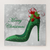 Green Glitter Heels Puzzle Legpuzzel (Verticaal)