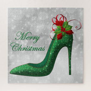 Green Glitter Heels Puzzle Legpuzzel
