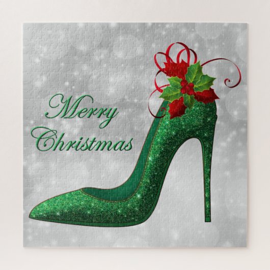 Green Glitter Heels Puzzle Legpuzzel (Verticaal)