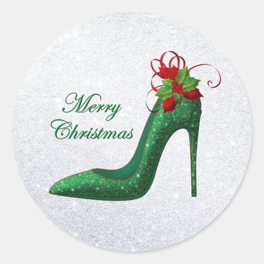 Green Glitter Heels Stickers (Voorkant)