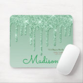 Green Glitter Inspirerend Girly Muismat (Met muis)