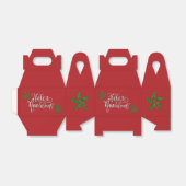 Green Glitter Kerstster Bedankdoosjes (Uitgevouwen)