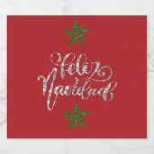 Green Glitter Kerstster Bier Etiket (Enkel label)