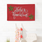 Green Glitter Kerstster Spandoek (Insitu)