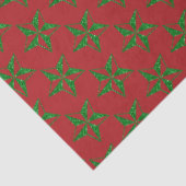 Green Glitter Kerstster Tissuepapier (Detail)