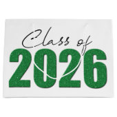Green Glitter Klasse van 2026 Groot Cadeauzakje (Voorkant)