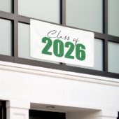Green Glitter Klasse van 2026 Spandoek (Buitenkant Gebouw)