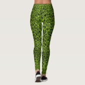 Green Glitter Leopard Pattern Leggings (Achterkant)