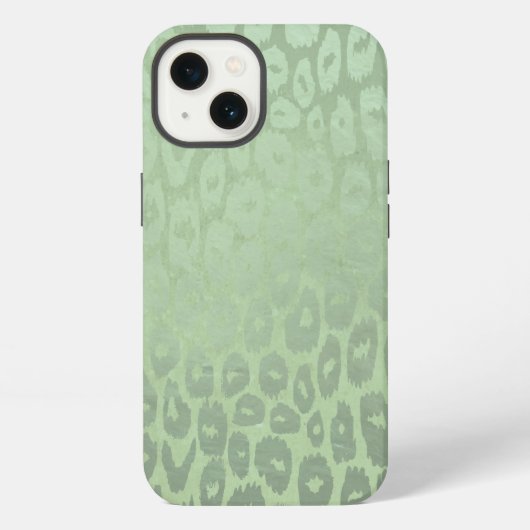 Green Glitter Leopard Texture iPhone Hoesje (Achterkant)