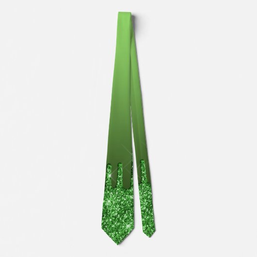 Green Glitter Necktie Stropdas (Voorkant)