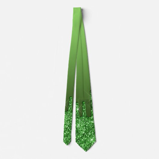 Green Glitter Necktie Stropdas (Achterkant)