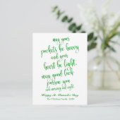 Green Glitter Old Irish Blessing St. Patrick's Day Briefkaart (Staand voorkant)