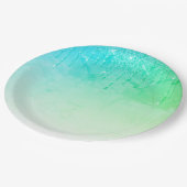 Green Glitter Ombré Glam Sparkles Papieren Bordje (Gekanteld)