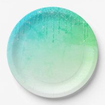 Green Glitter Ombré Glam Sparkles