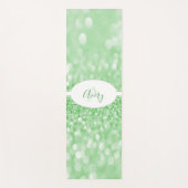 Green Glitter personaliseert Yoga Mat (Voorkant)
